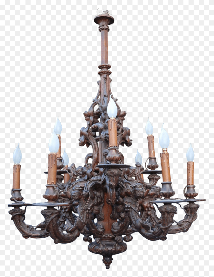 895x1177 Victorian Chandelier, Lamp, Bronze, Crystal HD PNG Download