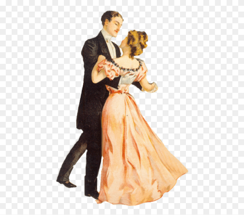 463x681 Victorian Couple Dancing, Clothing, Apparel, Dance Pose HD PNG Download