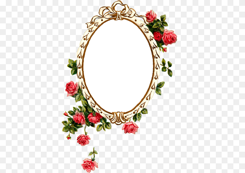 Victorian Die Cut Rose Flower Frames Design, Plant, Oval, Photography Sticker PNG
