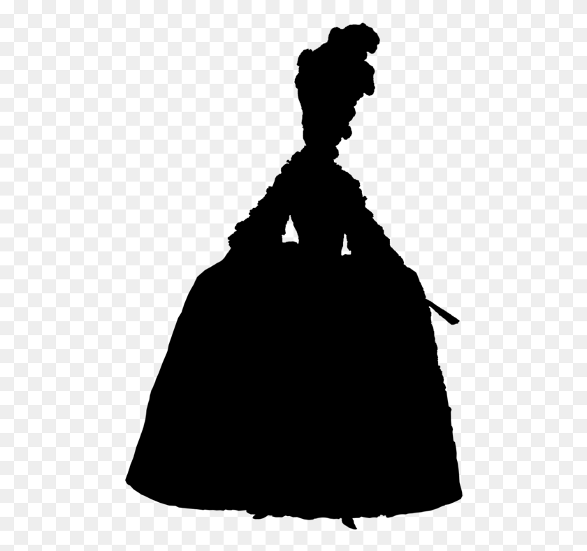 486x729 Victorian Lady Fashion Silhouette 18th Century Fashion Silhouette 18th Century, Gray, World Of Warcraft HD PNG Download