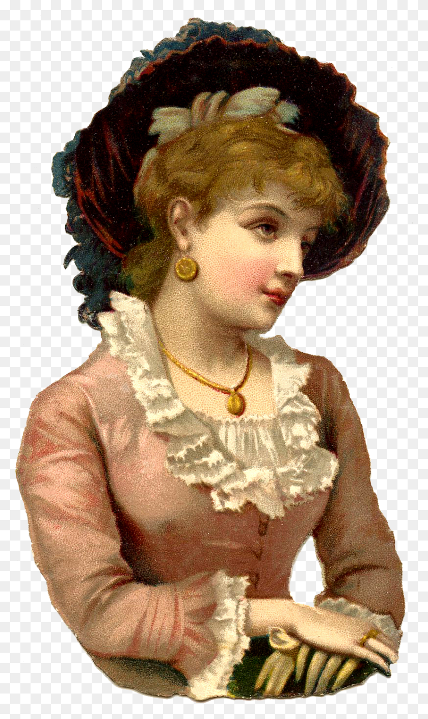 827x1432 Victorian Lady Scrap Http Vintage Victorian Women, Clothing, Apparel, Bonnet HD PNG Download