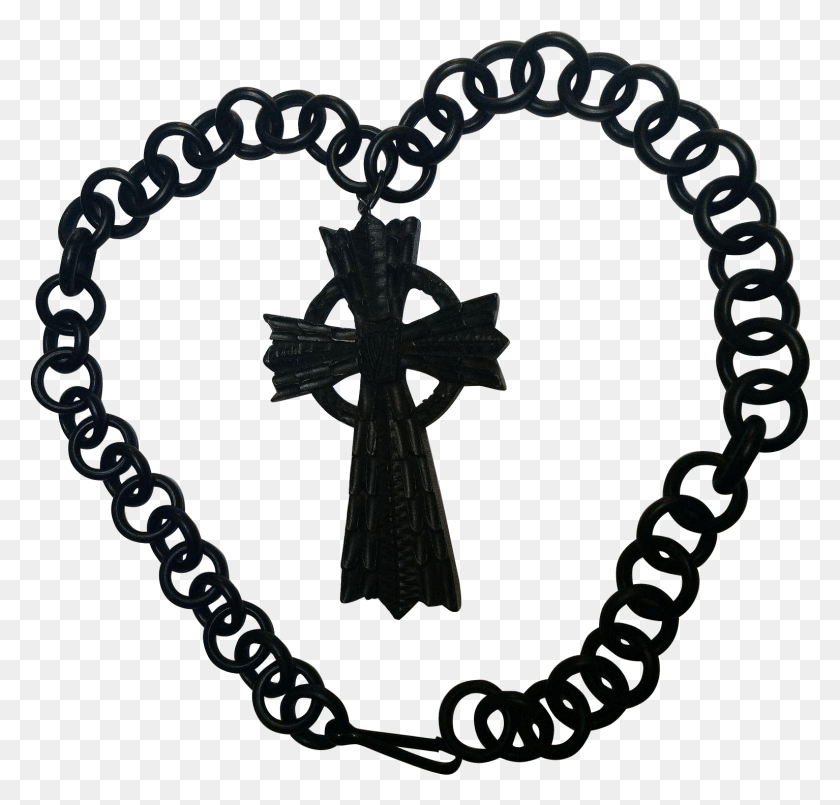 1534x1467 Victorian Mourning Jewelry Necklace Large Bog Oak Celtic Bandiera Kazakistan Da Colorare, Cross, Symbol, Crucifix HD PNG Download