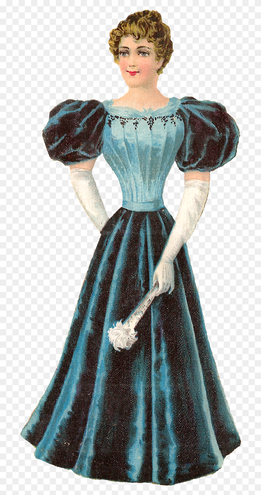 712x1534 Victorian Woman Clipart Gown, Clothing, Apparel, Dress HD PNG Download