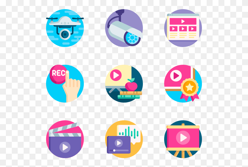 529x505 Video And Camera Trust Icon, Text, Face, Pac Man HD PNG Download