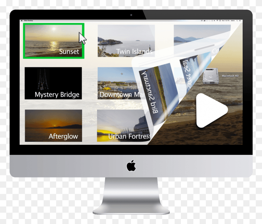 1024x862 Video Desktop Icon Imac, Monitor, Screen, Electronics HD PNG Download