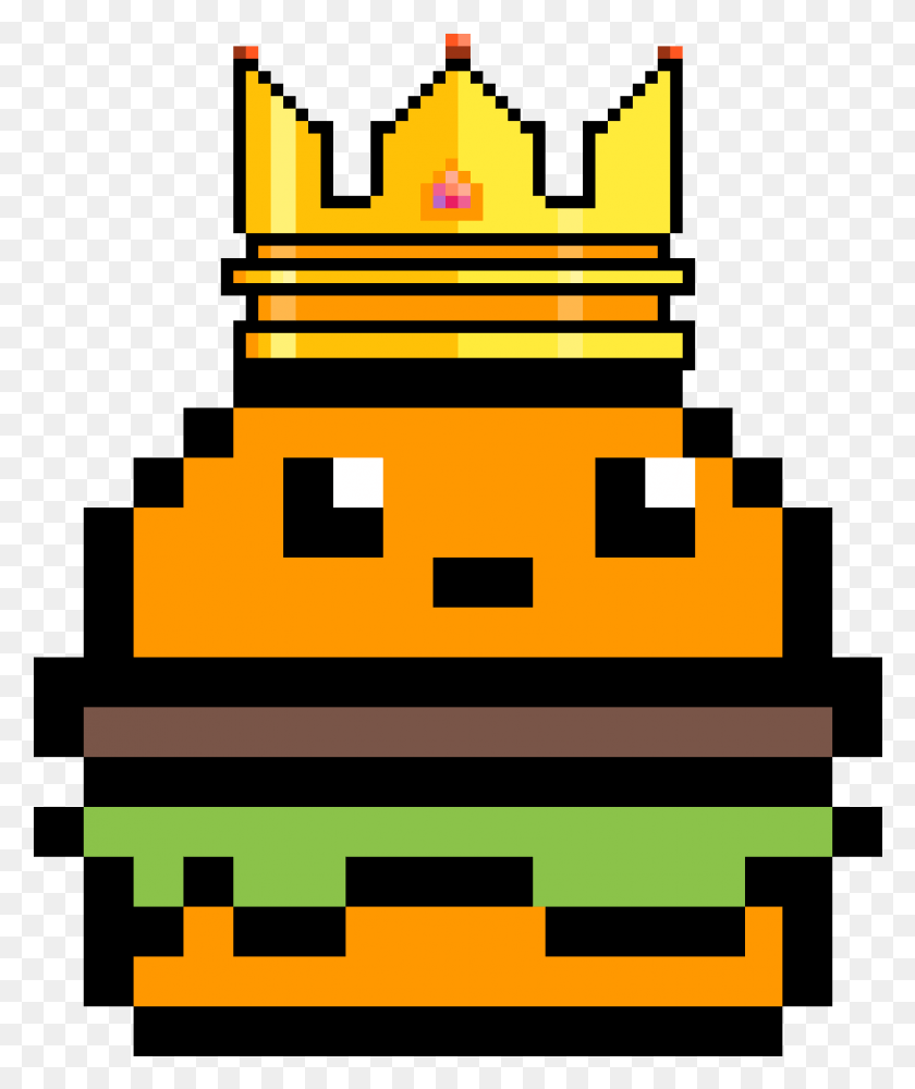 817x985 Компьютерная Игра Pixel Art Easy Pixel Art Hamburger, Pac Man, Minecraft Hd Png Скачать