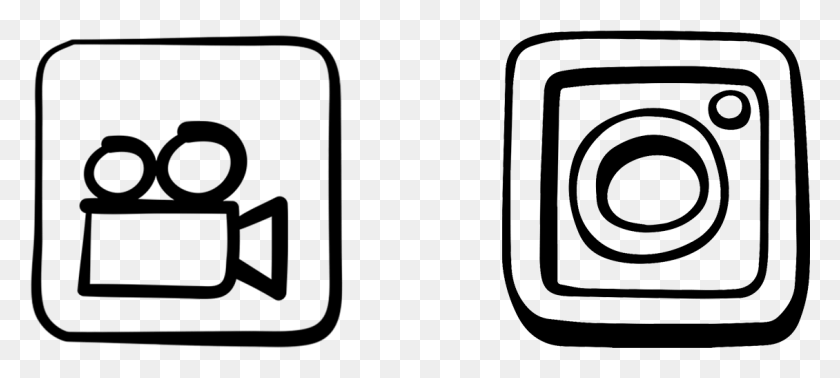 1130x462 Video Icon Instagram Icon Line Art, Camera, Electronics, Text HD PNG Download