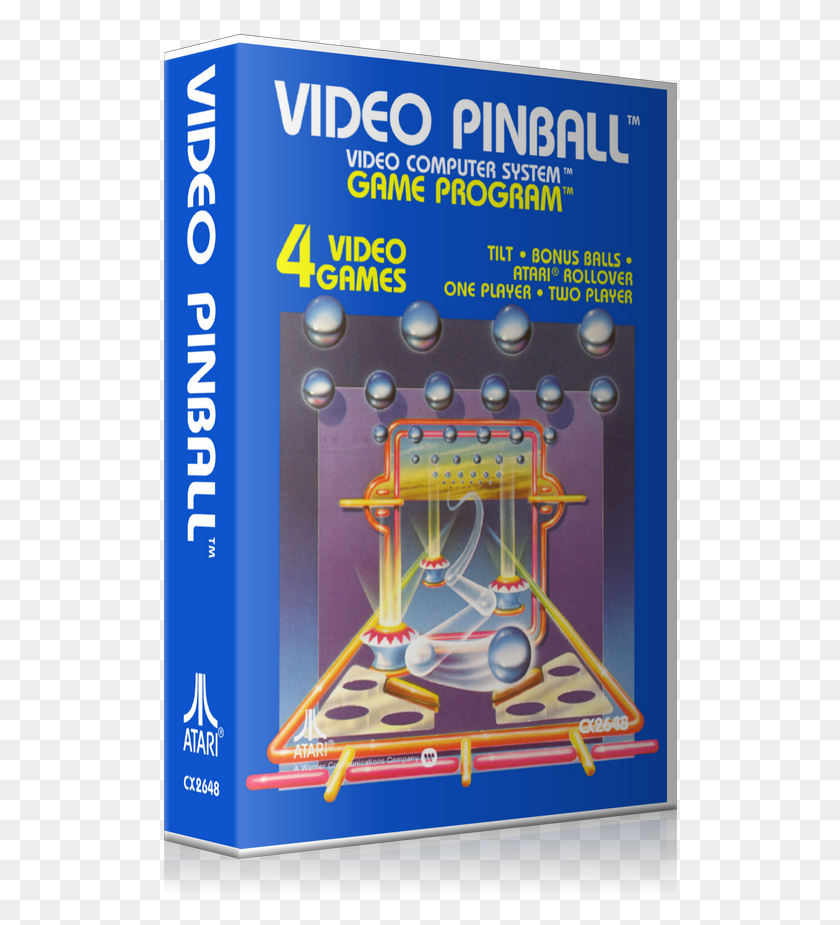 518x865 Video Pinball Atari 2600 Game Cover To Fit A Ugc Style, Arcade Game Machine, Pac Man, Indoor Play Area HD PNG Download