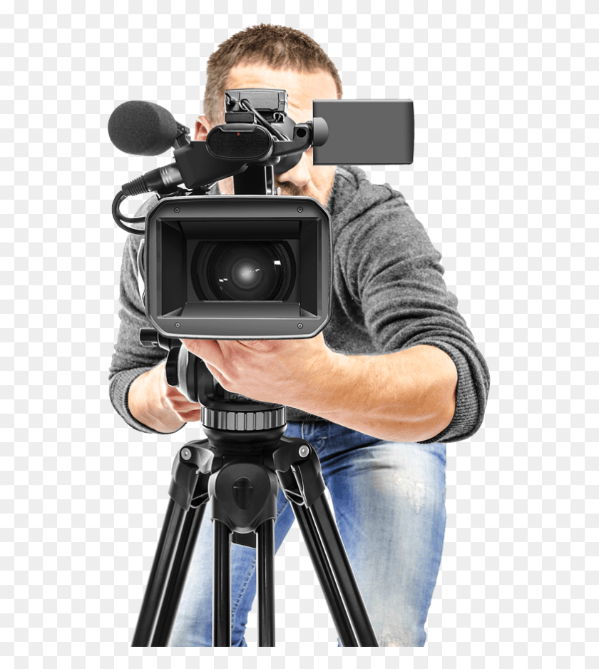 537x878 Студия Видеопроизводства Студия Видеопроизводства Цифровой Видеограф, Человек, Человек, Камера Hd Png Скачать