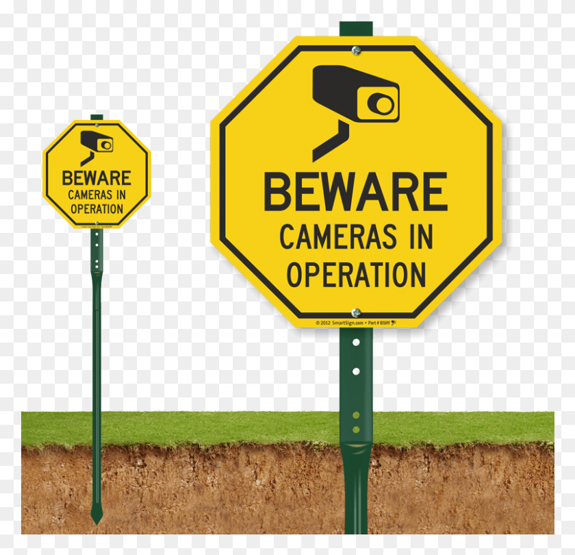 801x771 Video Surveillance Yard Signs Warning German Shepherd Sign, Symbol, Road Sign, Stopsign HD PNG Download