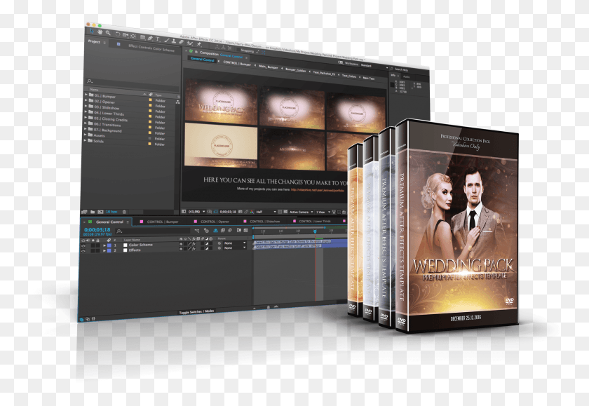 2466x1643 Videohive Wedding Pack Free Free After Wedding Pack Powerdirector, Screen, Electronics, Monitor Hd Png Скачать