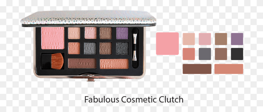 714x298 Vie Shade Fabulouscosmeticclutch 2 Eye Shadow, Palette, Paint Container, Cosmetics HD PNG Download