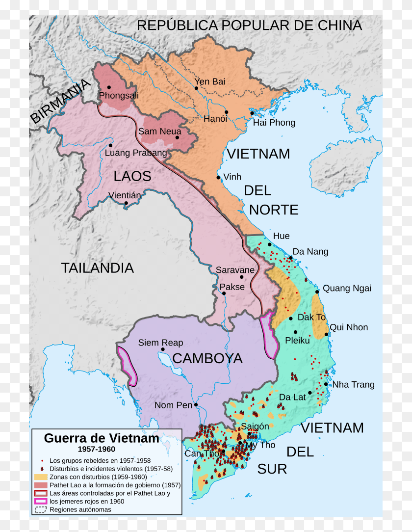 721x1024 Vietnam War 1957 To 1960 Map Es 1959 Vietnam War Map, Diagram, Plot, Atlas HD PNG Download