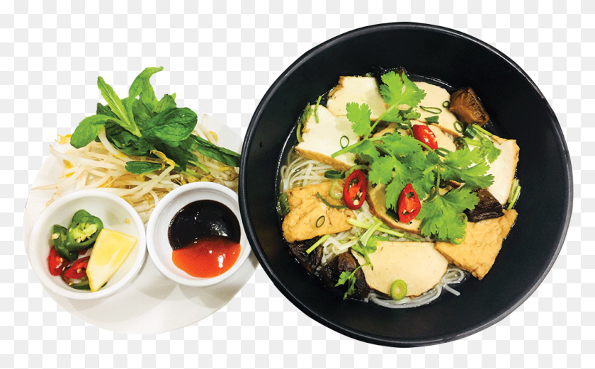 1003x593 Vietnamese Vegetarian Pho Noodle Soup Asian Soups, Plant, Produce, Food HD PNG Download