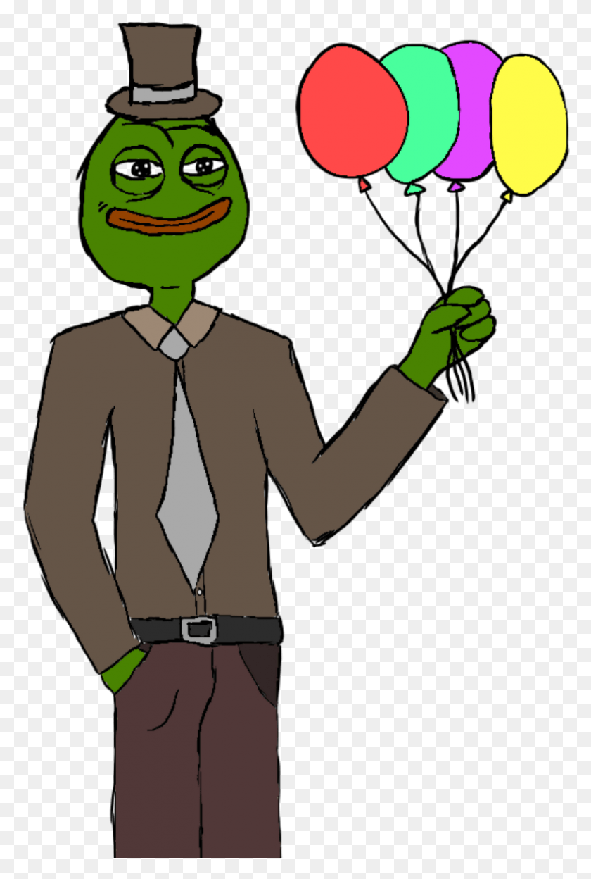 815x1242 View 345345 Pepe Frog Balloons, Person, Human, Clothing HD PNG Download