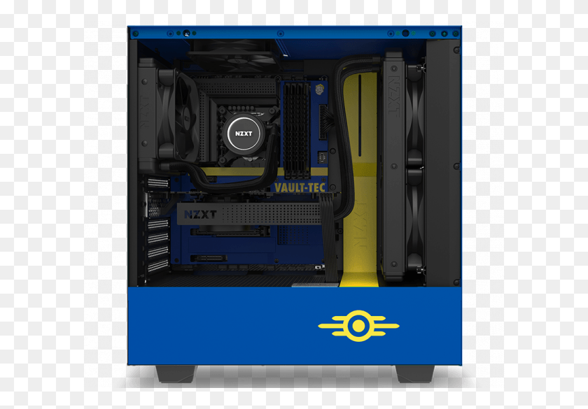 602x525 View Full Size Nzxt H500 Vault Boy, Electronics, Computer, Train HD PNG Download