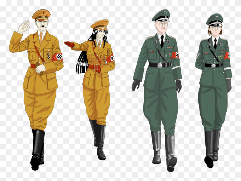974x712 Descargar Png Hitler Y Himmler R63 Ss Uniforme Himmler, Uniforme Militar, Militar, Persona Hd Png