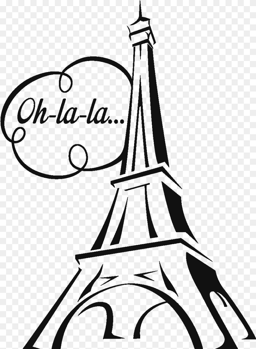 882x1201 View Larger Image Image Vector Eiffel Tower Draw, Silhouette, Architecture, Building, Spire Clipart PNG