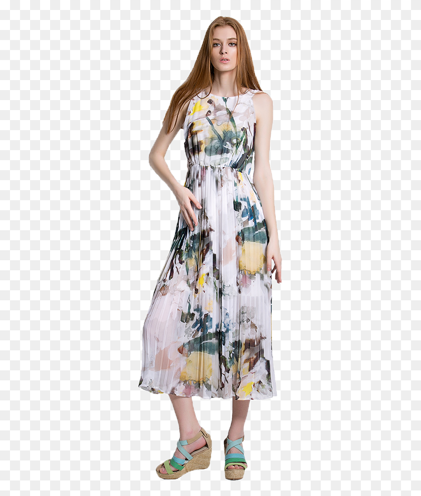 294x931 View Larger Image Women Stylish Floral Maxi Dress Day Dress, Clothing, Apparel, Evening Dress HD PNG Download