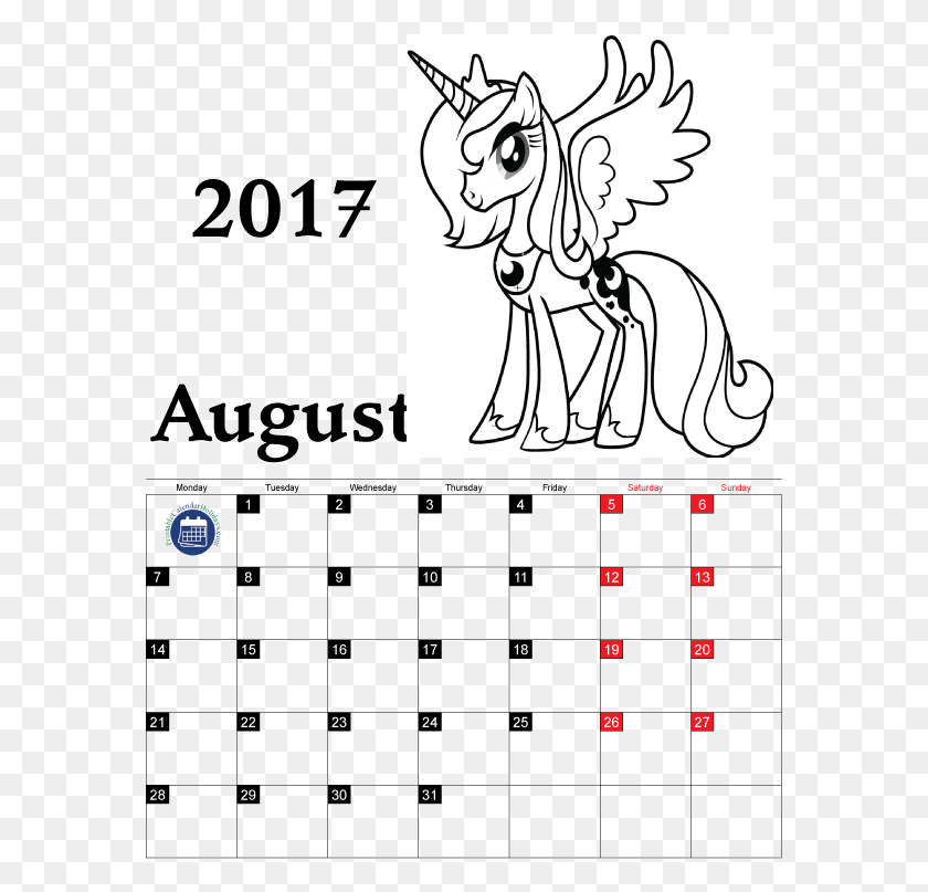 577x747 View Larger My Little Pony Luna Drawing, Text, Calendar HD PNG Download