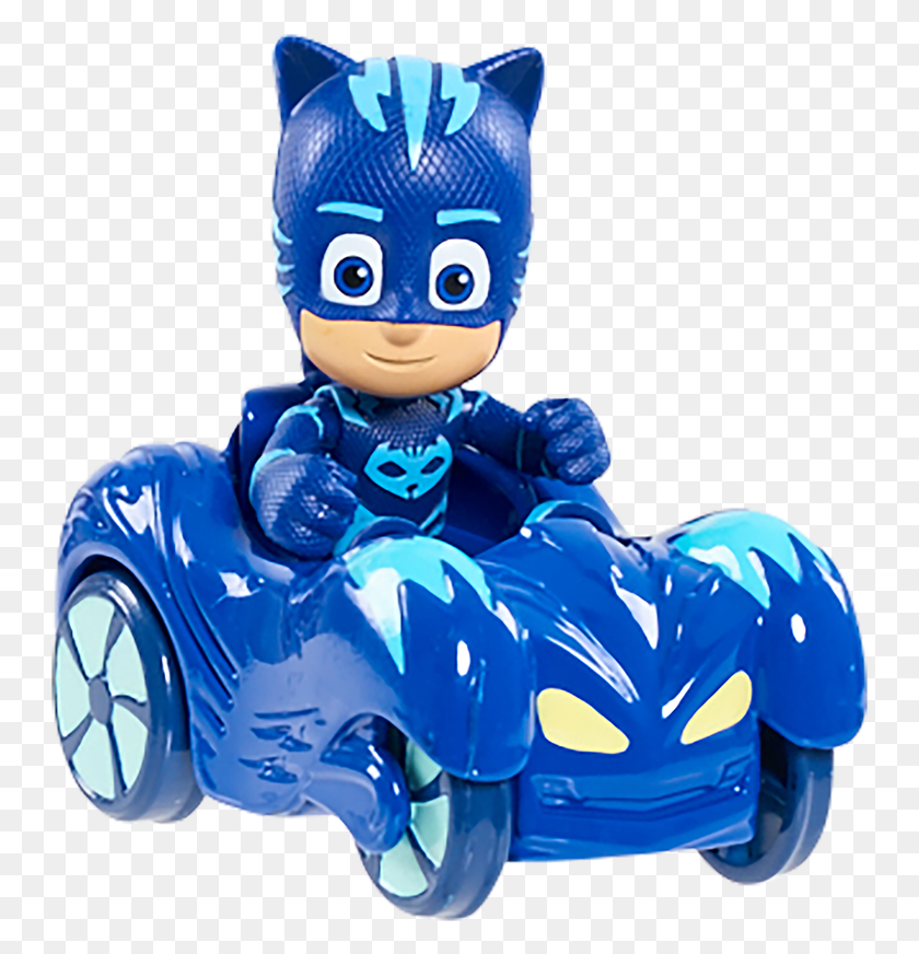 747x812 Descargar Png / Pj Masks Race Into The Night Cat Car, Toy, Figurine, Doll Hd Png