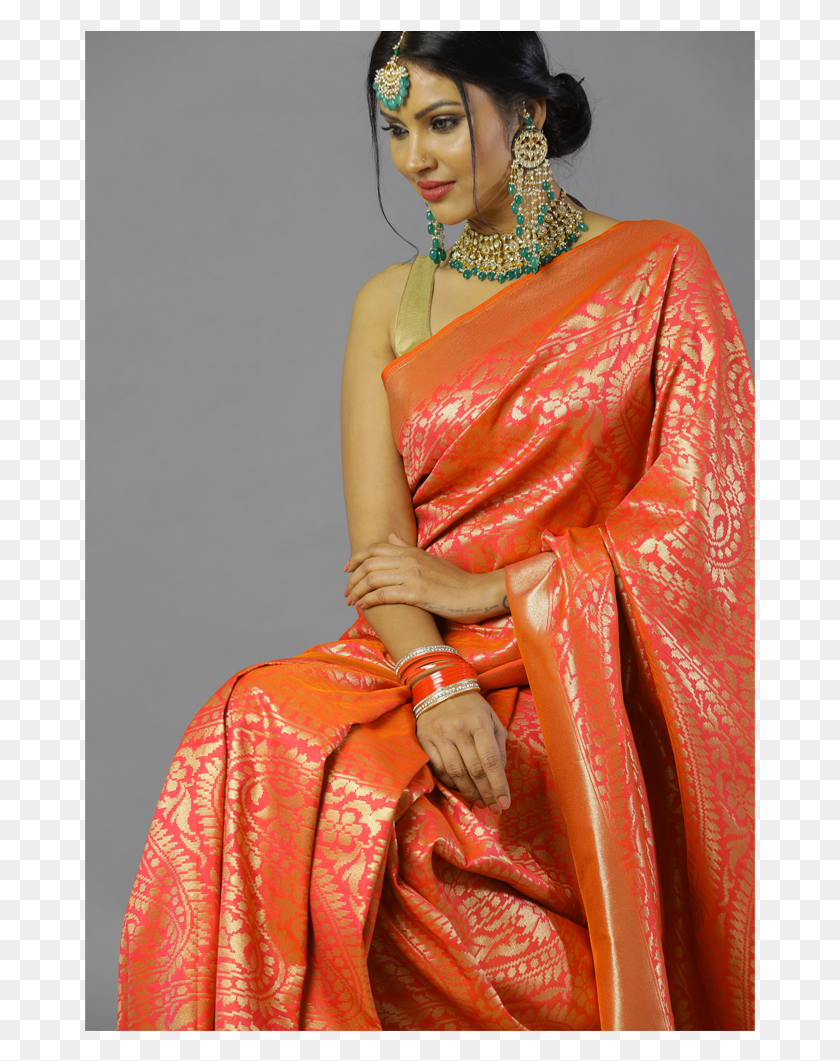 671x1001 View Larger Silk, Clothing, Apparel, Sari HD PNG Download