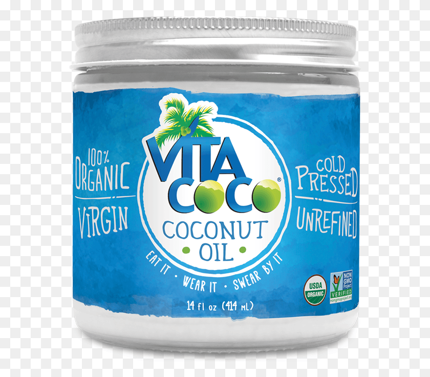 575x676 View Larger Vita Coconut Oil, Tin, Can, Food HD PNG Download