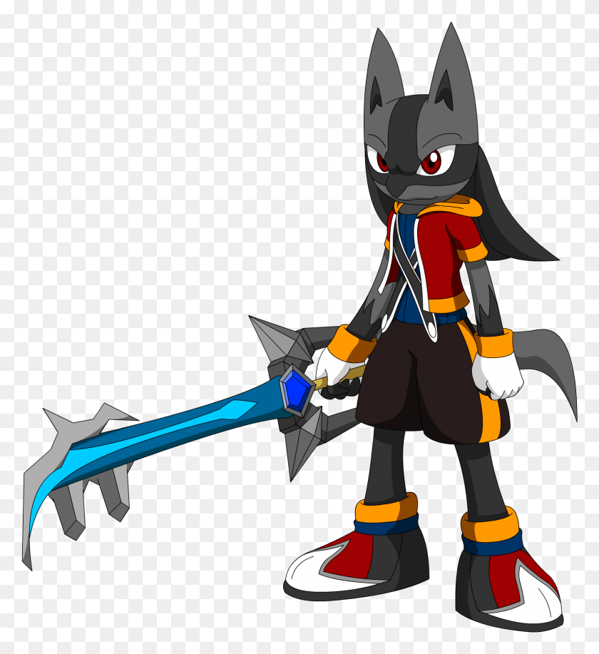 1547x1701 View Pokemon And Kingdom Hearts Lucario, Toy, Weapon, Weaponry HD PNG Download