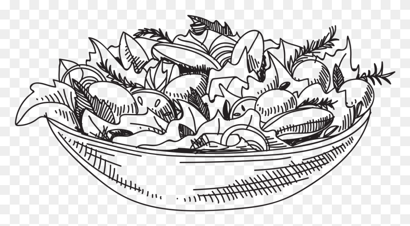 1187x616 View Salad Bar Menu Салат Черно-Белый, Дракон, Цветочный Дизайн Hd Png Скачать