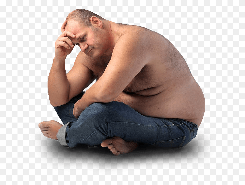 661x574 View Samegoogleiqdbsaucenao Fat Man Anxiety From Obesity, Pants, Clothing, Apparel HD PNG Download
