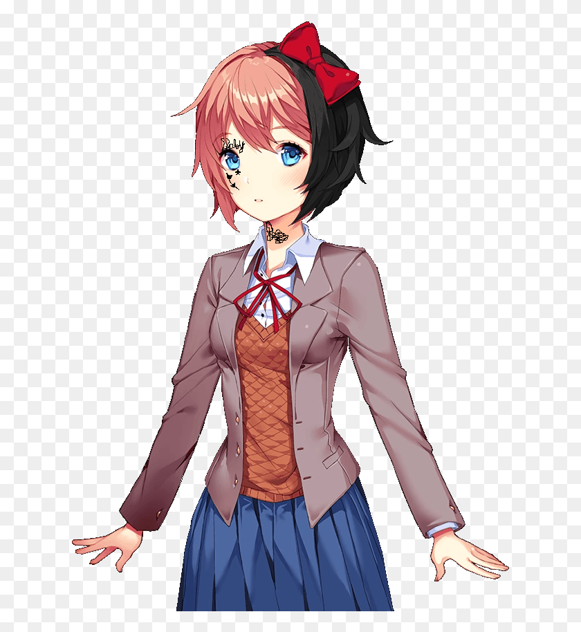 633x854 Descargar Png / Lil Sayori, Manga, Cómics, Libro Hd Png