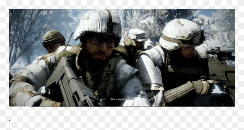 1281x638 View Samegoogleiqdbsaucenao Pc 019 Bad Company 1 Characters, Helmet, Clothing, Apparel HD PNG Download