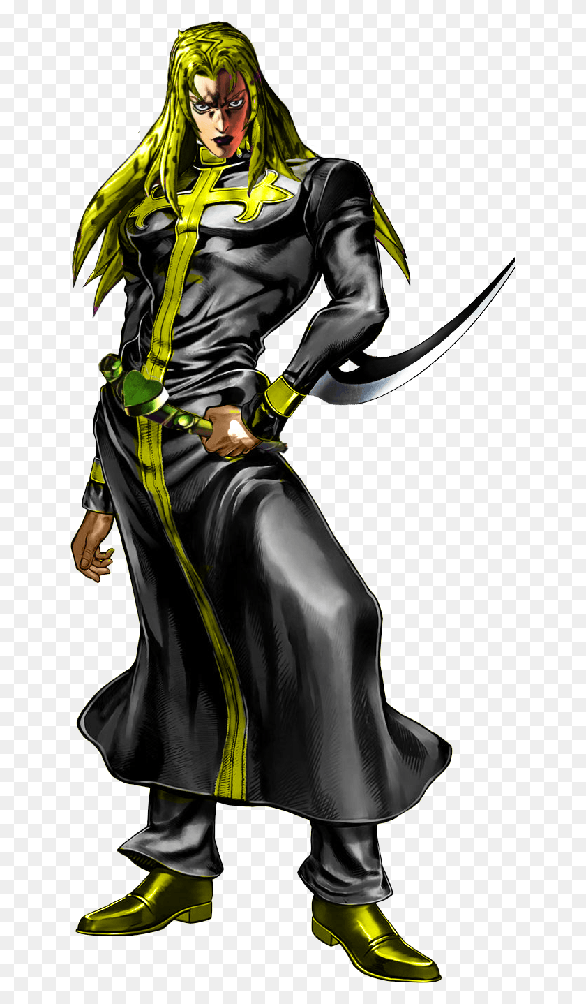 637x1378 View Samegoogleiqdbsaucenao Priest With Golden Hair Enrico Pucci And White Snake, Ninja, Person, Human HD PNG Download