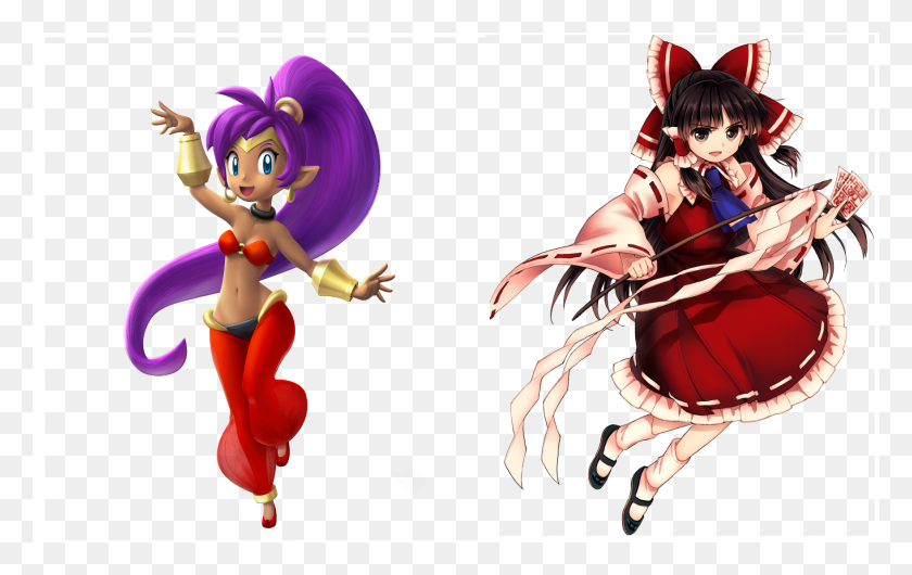 1758x1060 View Samegoogleiqdbsaucenao Shantae And Reimu Shantae Half Genie Hero Shantae Nega, Person, Human, Costume HD PNG Download