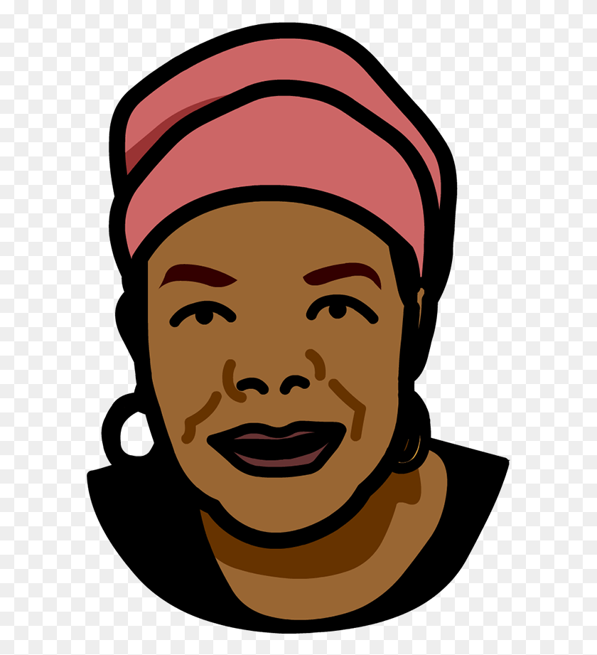 597x861 View The Video Clips Maya Angelou Clip Art Free, Face, Clothing, Apparel HD PNG Download
