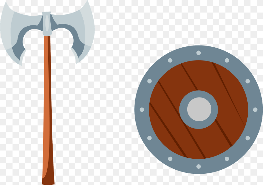 Viking Shield And Axe Clipart, Weapon, Device, Tool, Disk PNG