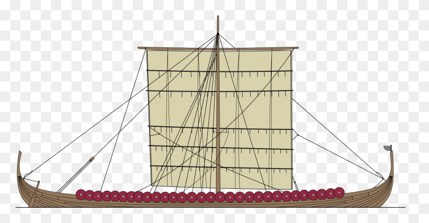 3361x1631 Viking Ship Blueprints, Plot, Diagram, Plan HD PNG Download
