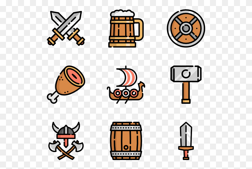 529x505 Vikings Viking Icons, Text, Poster, Advertisement HD PNG Download