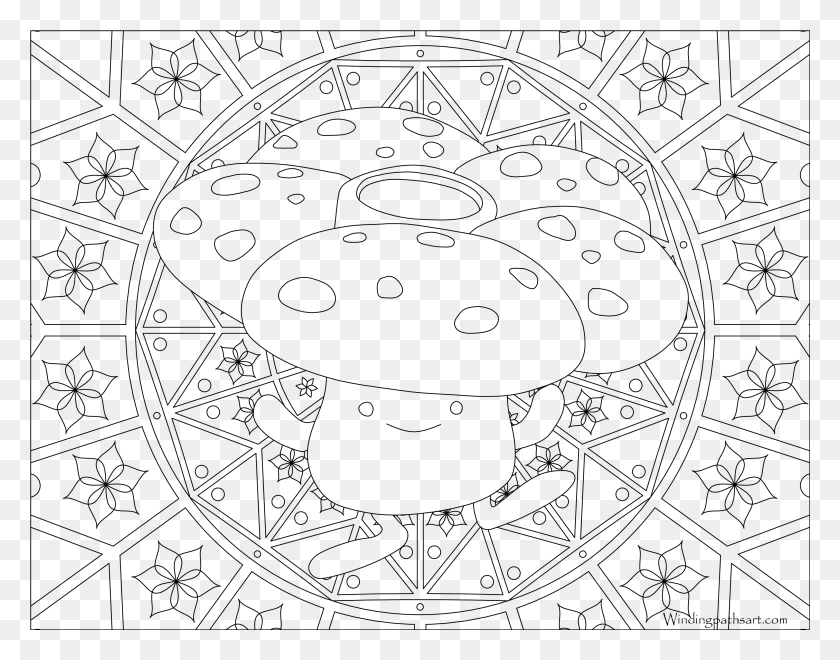 3037x2337 Vileplume Pokemon Coloring Pages Kirlia, Gray, World Of Warcraft HD PNG Download