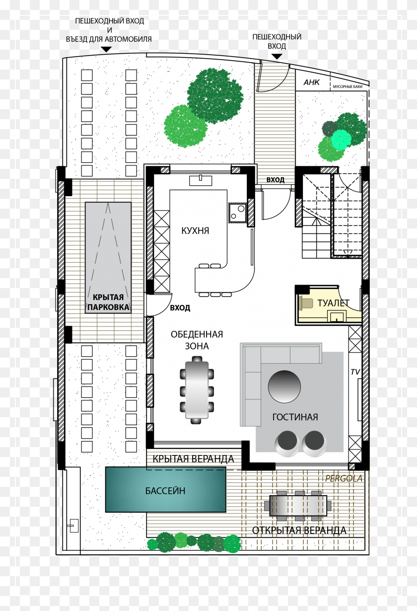 1675x2513 Villa 3 Ground Floor Floor Plan, Floor Plan, Diagram, Plot HD PNG Download