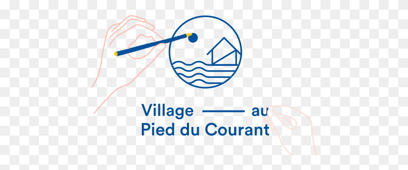 466x291 Village Au Pied Du Courant On Behance Typography Logo Circle, Text, Graphics HD PNG Download