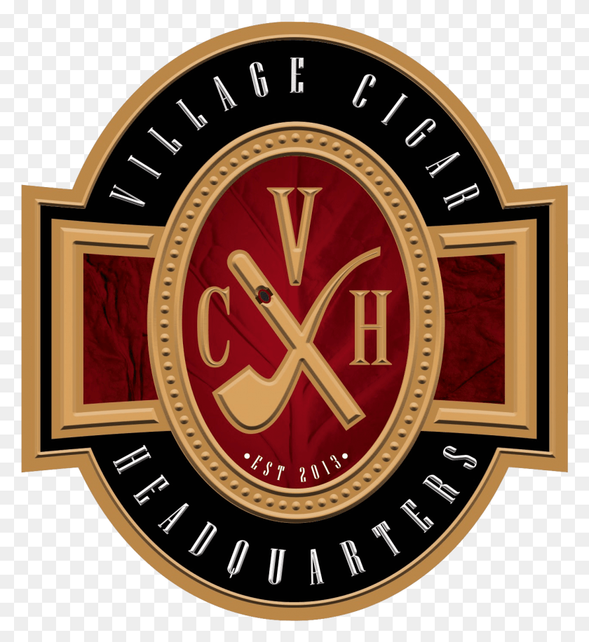1280x1405 Village Cigar Headquarters Logo Logotipo De Tabacaria, Symbol, Trademark, Clock Tower HD PNG Download