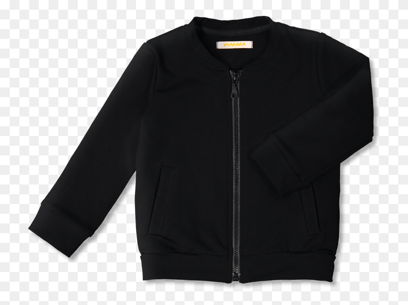 728x568 Vimma Bomber Jacket Miiko One Colored Black 80 140 Zipper, Clothing, Apparel, Fleece HD PNG Download