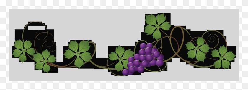 5130x1608 Vine Decoration Clipart Picture Branches Wispy Shamrock, Plant, Grapes, Fruit HD PNG Download
