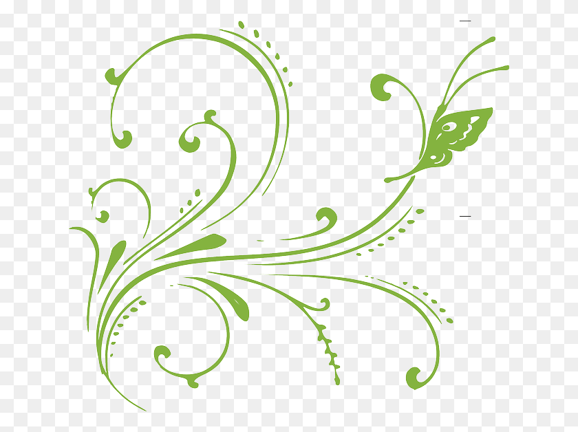 640x568 Vine Vector Swirl Design Swirl Green Green Ornament, Graphics, Floral Design HD PNG Download