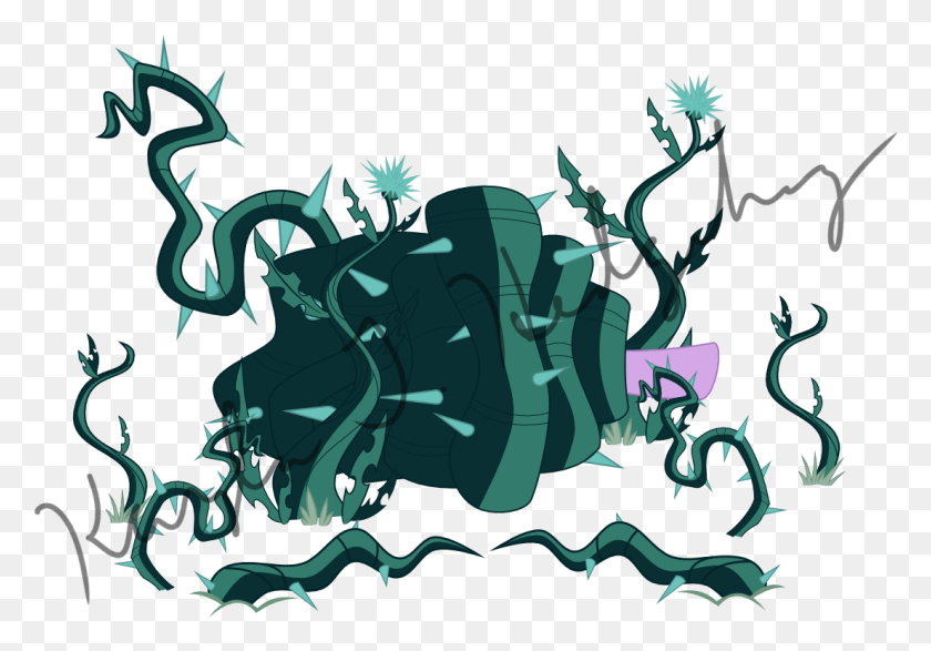1105x747 Vines Clipart Teal Mlp Plunder Vines, Dragon, Graphics HD PNG Download