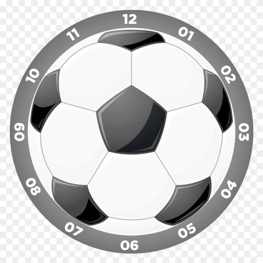 795x794 Vinilo Reloj Pared Pelota Ftbol Balon De Futbol Reloj, Soccer Ball, Ball, Soccer Hd Png