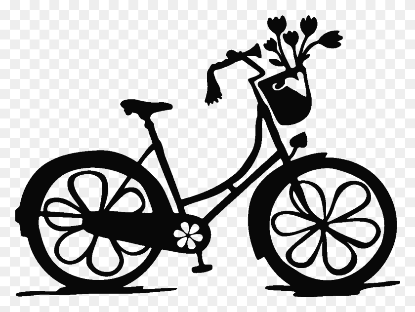 1201x882 Vinilos Decorativos De Cuidades Siluetas De Bicicletas Vintage, Велосипед, Транспортное Средство, Транспорт Hd Png Скачать