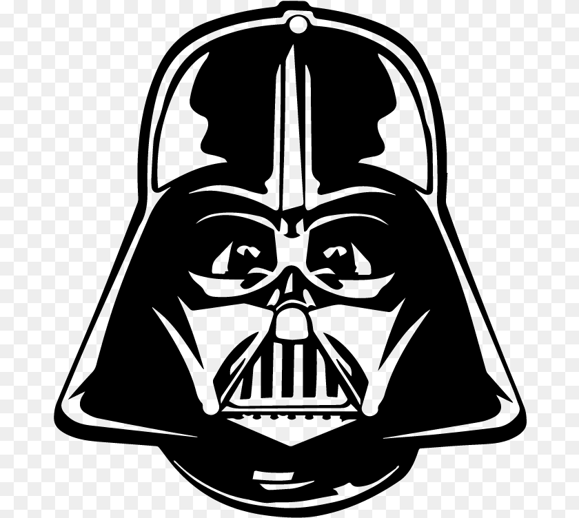 687x752 Vinilos Paredes Star Wars Vinilo Casco Dark Vader Friky, Gray Sticker PNG