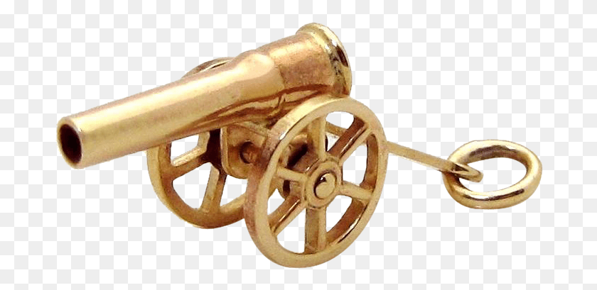 688x349 Vintage 10k Gold 3d Movable Civil War Cannon Charm Cannon, Weapon, Weaponry, Scissors HD PNG Download
